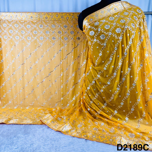 Zari Stone Work Chinon Chiffon Dupatta-D2189